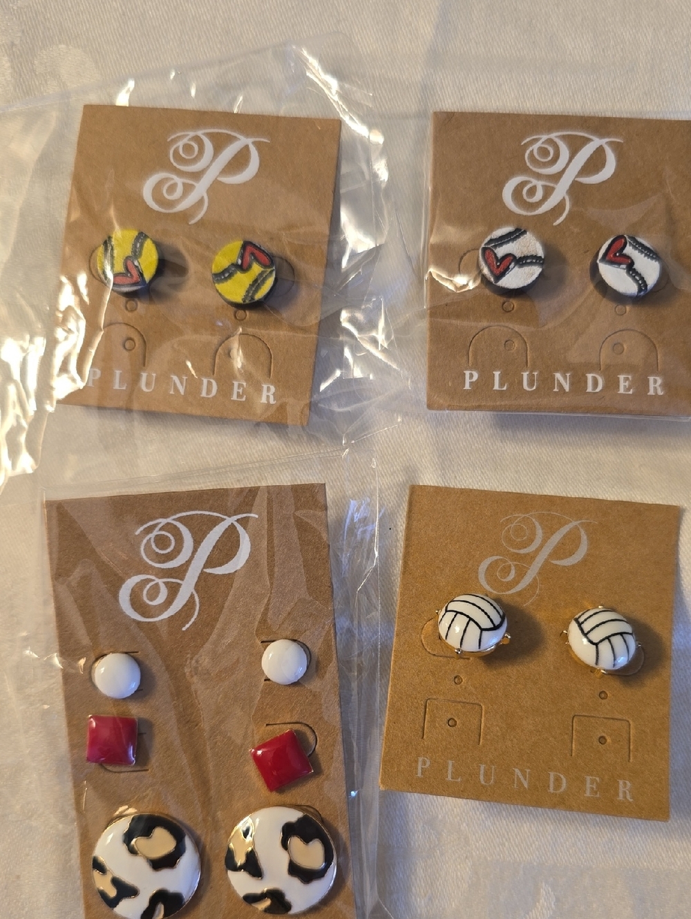 Plunder Mixed Stud Earring 6 Pairs Pierced Earrings  Set
